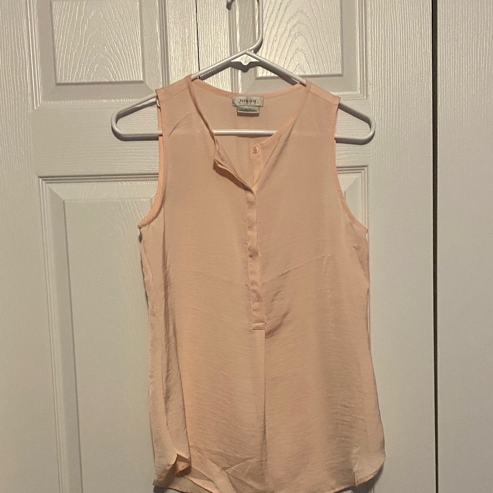 Van Heusen Peach Button-Front Blouse